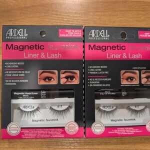 (2) Ardell Magnetic Liner & Lash False Eyelashes Faux Mink Waterproof &Reusable